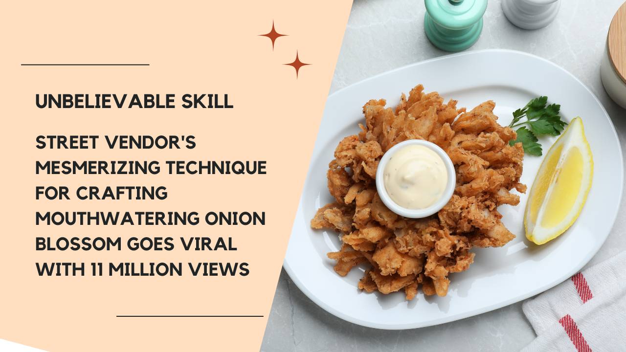 11M Views: Mesmerizing Onion Blossom Snack by Street Vendor